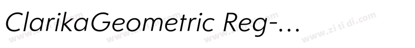 ClarikaGeometric Reg字体转换